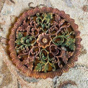Novica Teak Panel ‘Morning Glory’ Wood Wall Decor